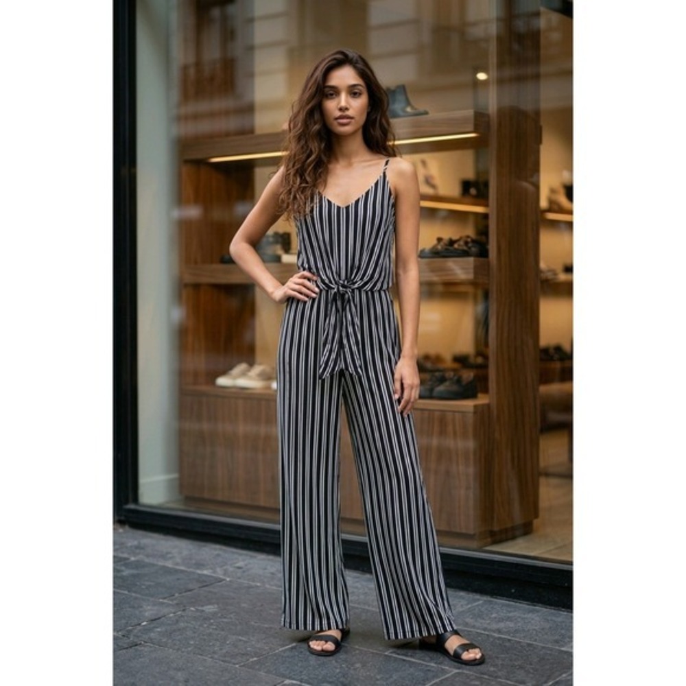 Monteau romper w/ slit side seam at hem sz… - Picture 2 of 14